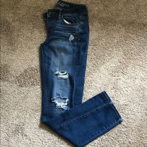 Distressed jeans
